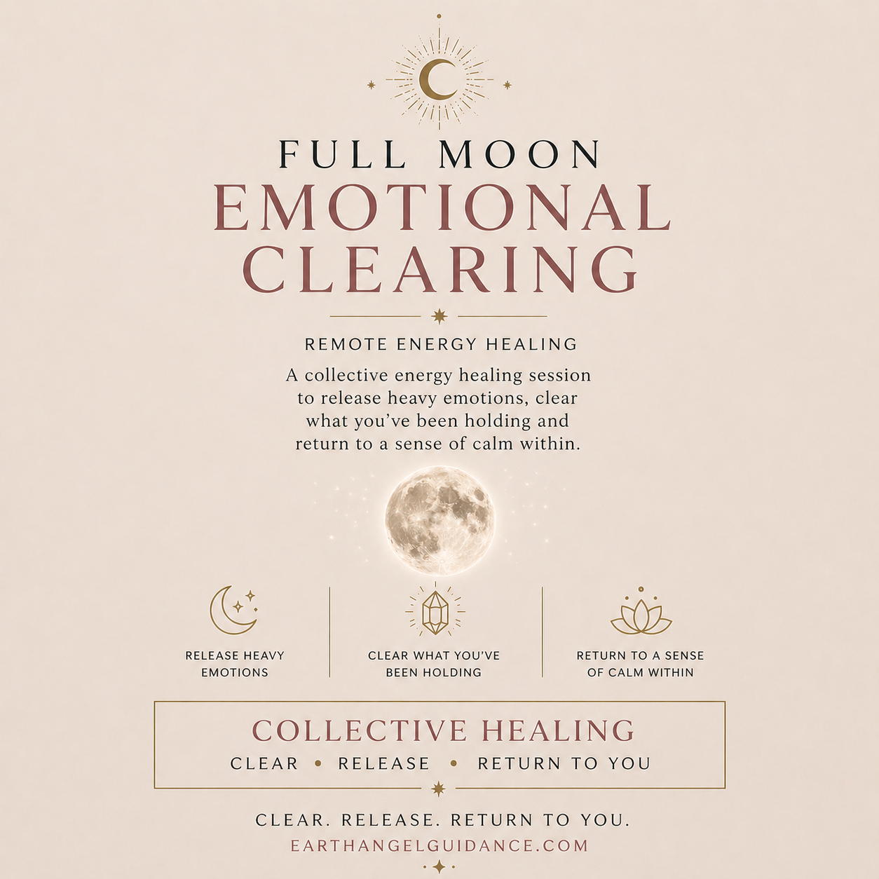 Full Moon Emotional Release & Clearing - 31 May