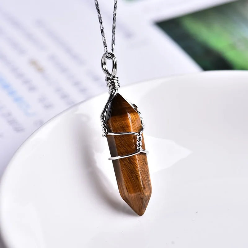 Natural Crystal Point Pendant