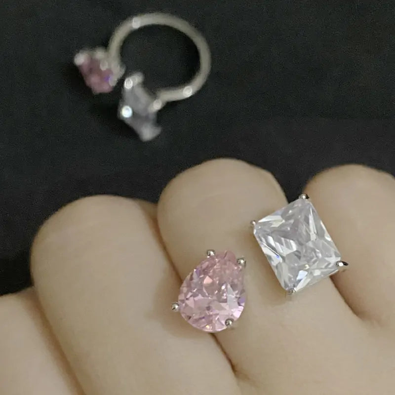 Two Stone Ring - Cubic Zirconia