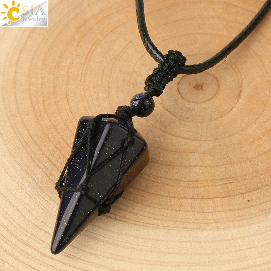 Crystal Pendant Necklace - Varied Stones Available