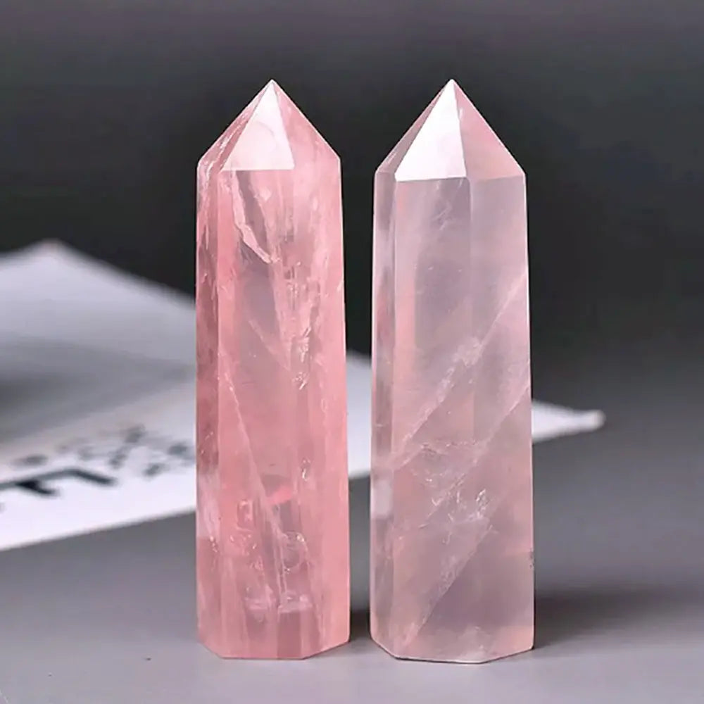 Rose Quartz Crystal Generator Tower