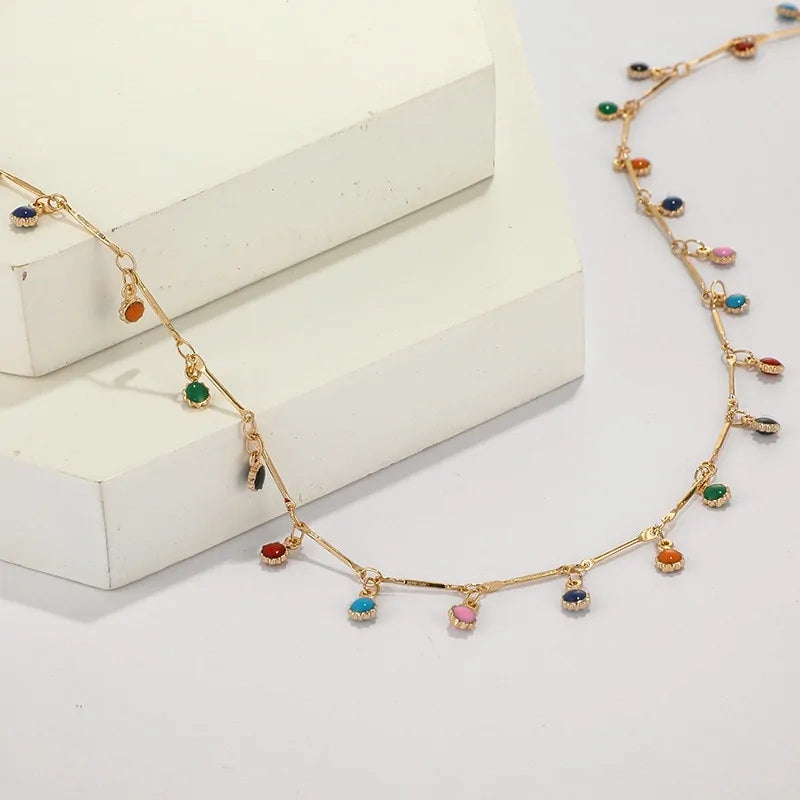 Rainbow Stone Necklace