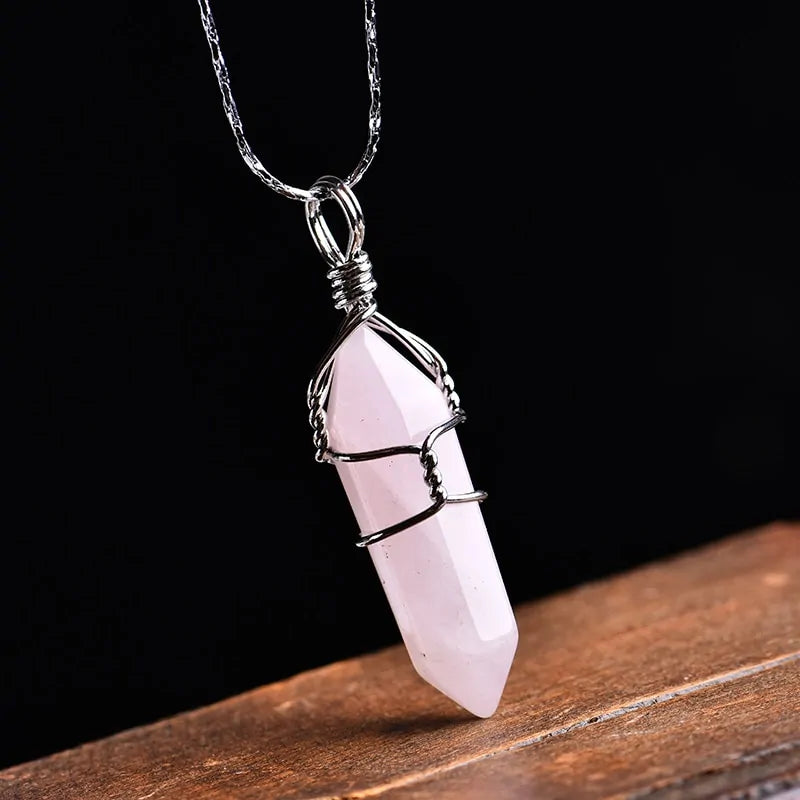 Natural Crystal Point Pendant