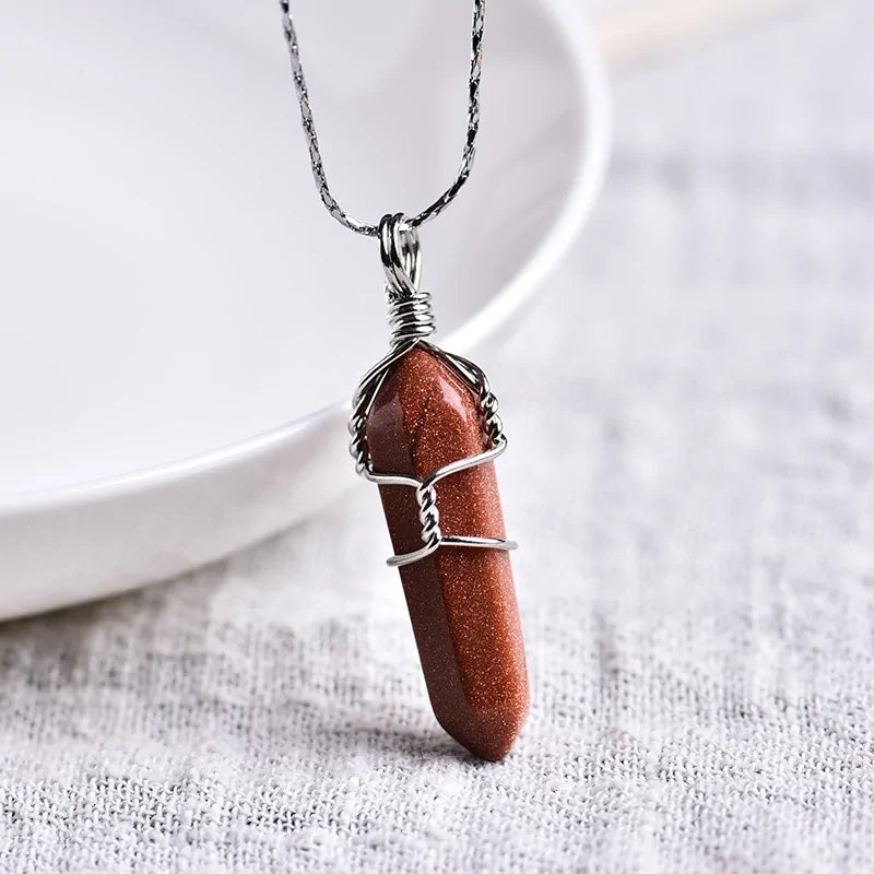 Natural Crystal Point Pendant