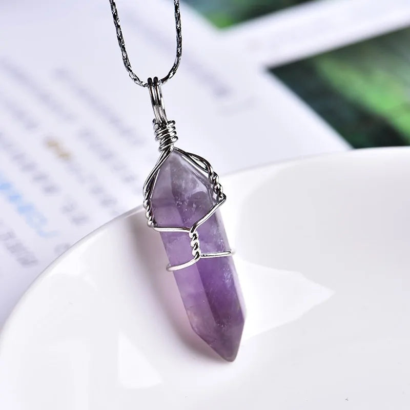 Natural Crystal Point Pendant