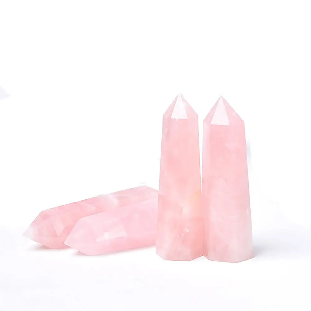 Rose Quartz Crystal Generator Tower